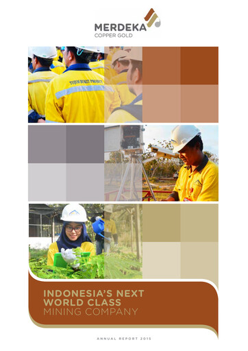Thumbnail Merdeka Copper Gold
 Annual Report 2015