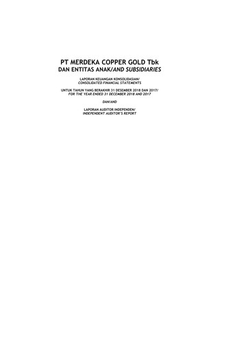 Thumbnail Merdeka Copper Gold
 Financial Statement 2018