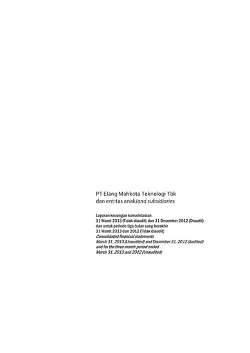 Thumbnail Elang Mahkota Teknologi
 Financial Statement 2013-q1
