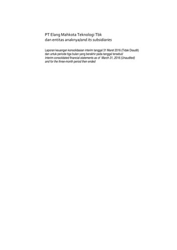 Thumbnail Elang Mahkota Teknologi
 Financial Statement 2016-q1