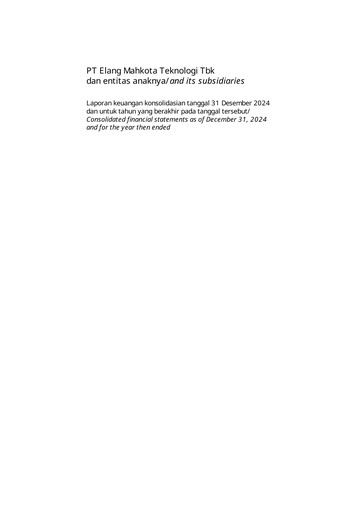 Thumbnail Elang Mahkota Teknologi
 Financial Statement 2024