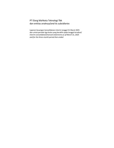 Thumbnail Elang Mahkota Teknologi
 Financial Statement 2025-q1