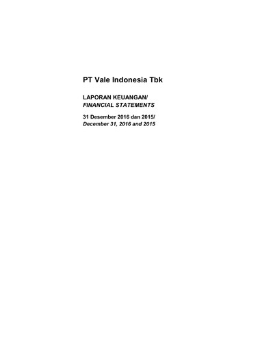 Thumbnail Vale Indonesia Financial Statement 2016