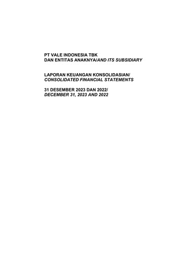 Thumbnail Vale Indonesia Financial Statement 2023