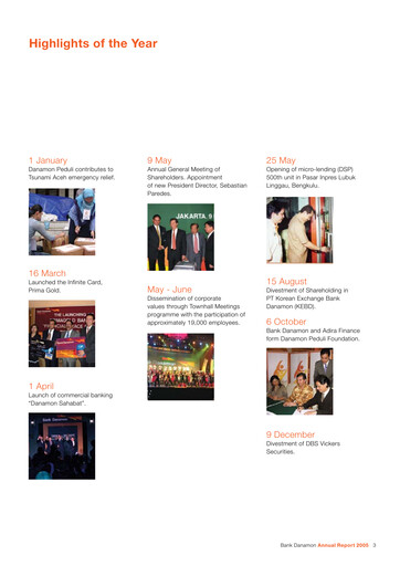 Thumbnail Bank Danamon
 Annual Report 2005