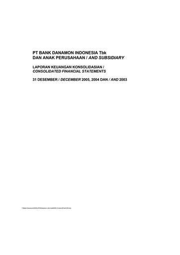 Thumbnail Bank Danamon
 Financial Statement 2005