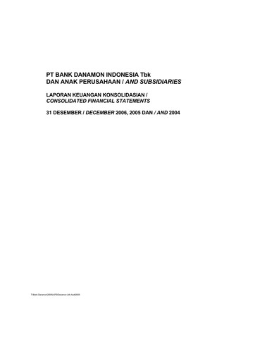 Thumbnail Bank Danamon
 Financial Statement 2006