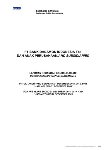 Thumbnail Bank Danamon
 Financial Statement 2011