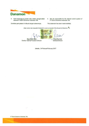 Thumbnail Bank Danamon
 Financial Statement 2016