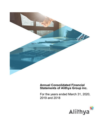 Miniature Alithya Group Bilan financier fy2020