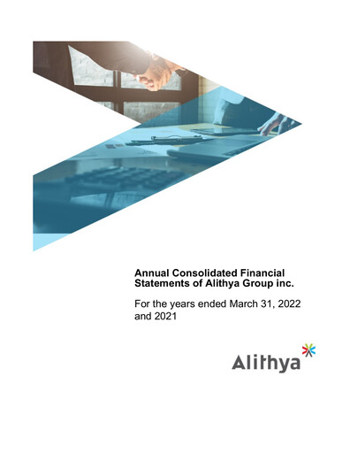 Miniature Alithya Group Bilan financier fy2022