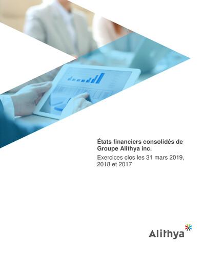 Miniature Alithya Group Bilan financier fy2019