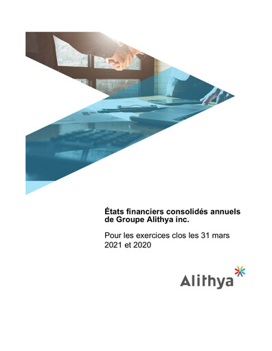 Miniature Alithya Group Bilan financier fy2021