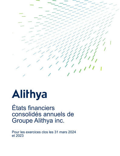 Miniature Alithya Group Bilan financier fy2024