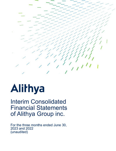 Miniature Alithya Group Rapport trimestriel 2024-q1