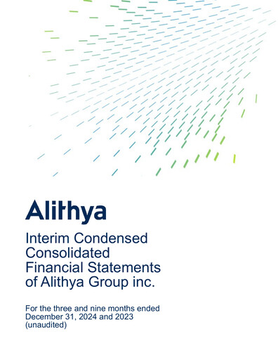 Miniature Alithya Group Rapport trimestriel 2025-q3