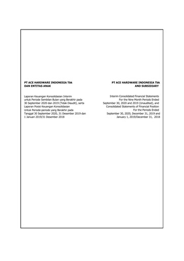 Miniature PT Aspirasi Hidup Indonesia Tbk Bilan financier 2020-9m