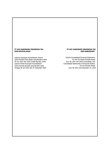 Miniature PT Aspirasi Hidup Indonesia Tbk Bilan financier 2021-h1