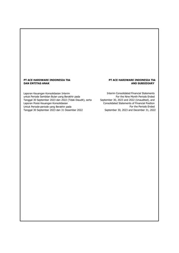 Miniature PT Aspirasi Hidup Indonesia Tbk Bilan financier 2023-9m