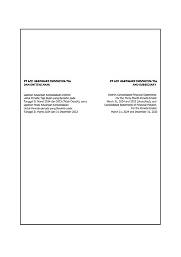 Miniature PT Aspirasi Hidup Indonesia Tbk Bilan financier 2024-q1