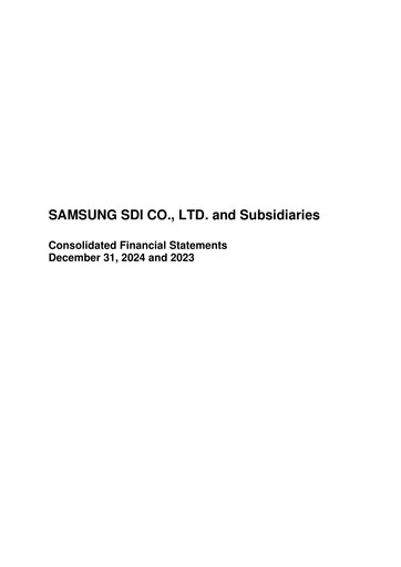 Thumbnail Samsung SDI Financial Statement 2024
