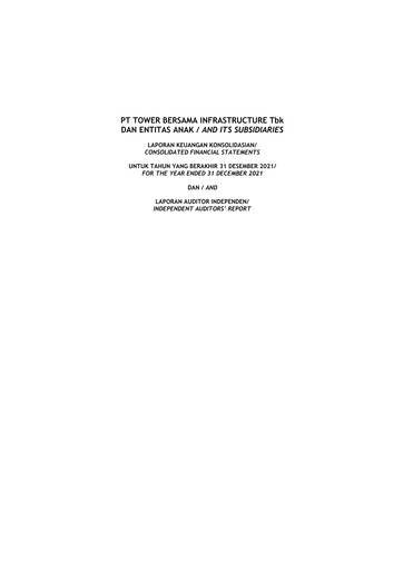 Thumbnail Tower Bersama Infrastructure
 Financial Statement 2021