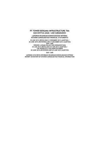 Thumbnail Tower Bersama Infrastructure
 Half-year Report 2014-h1