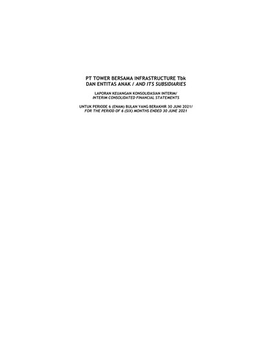 Thumbnail Tower Bersama Infrastructure
 Half-year Report 2021-h1