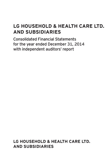 Vorschaubild LG Household & Health Care
 Finanzmitteilung 2014