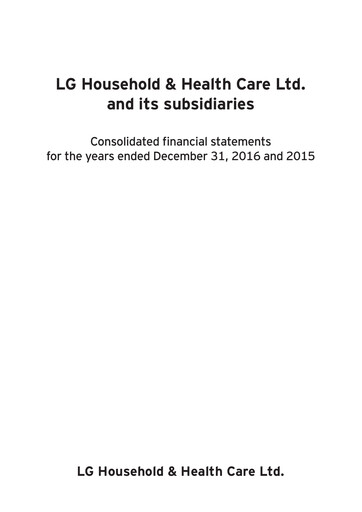 Vorschaubild LG Household & Health Care
 Finanzmitteilung 2016