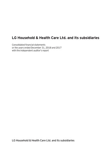 Vorschaubild LG Household & Health Care
 Finanzmitteilung 2018