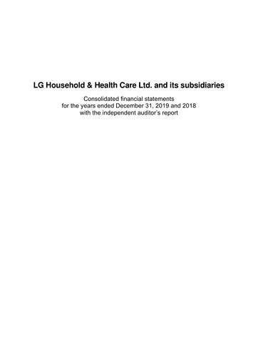 Vorschaubild LG Household & Health Care
 Finanzmitteilung 2019