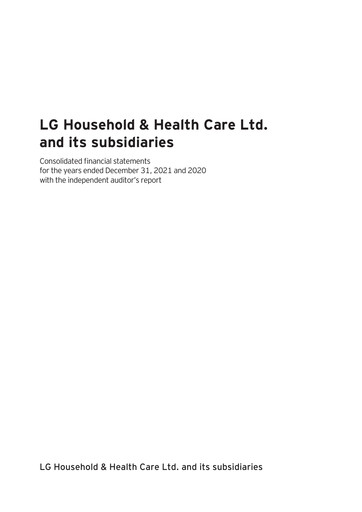 Vorschaubild LG Household & Health Care
 Finanzmitteilung 2021