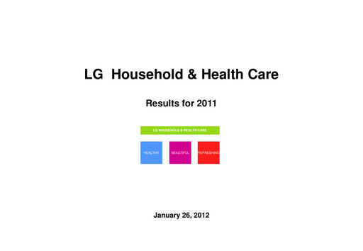 Thumbnail LG Household & Health Care
 Quarterly Report 2011-q4