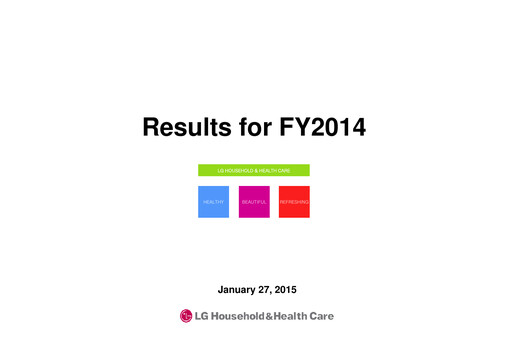 Thumbnail LG Household & Health Care
 Quarterly Report 2014-q4