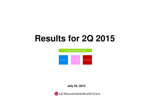 Thumbnail LG Household & Health Care
 Quarterly Report 2015-q2