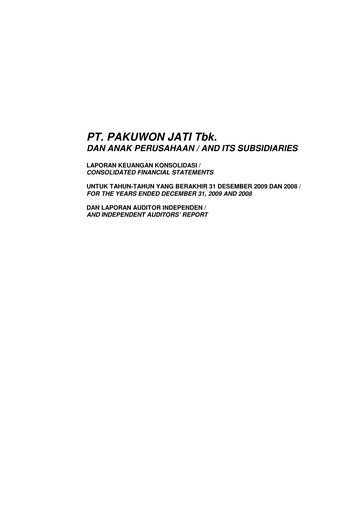 Thumbnail Pakuwon Jati Tbk Financial Statement 2009