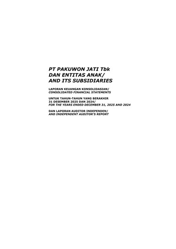 Thumbnail Pakuwon Jati Tbk Financial Statement 2025