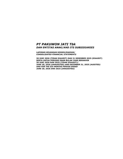 Vorschaubild Pakuwon Jati Tbk Halbjahresbericht 2026-h1