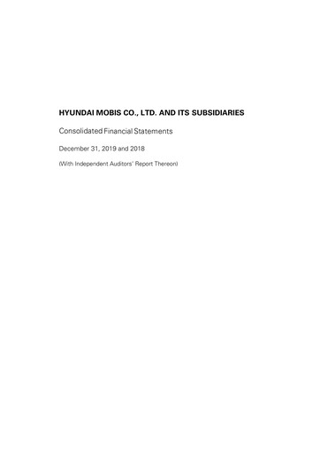 Vorschaubild Hyundai Mobis
 Finanzmitteilung 2019