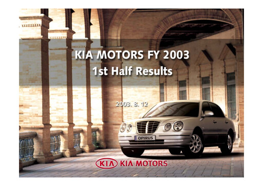 Vorschaubild Kia Halbjahresbericht 2003-h1
