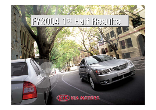 Vorschaubild Kia Halbjahresbericht 2004-h1