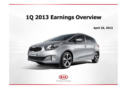 Thumbnail Kia Quarterly Report 2013-q1
