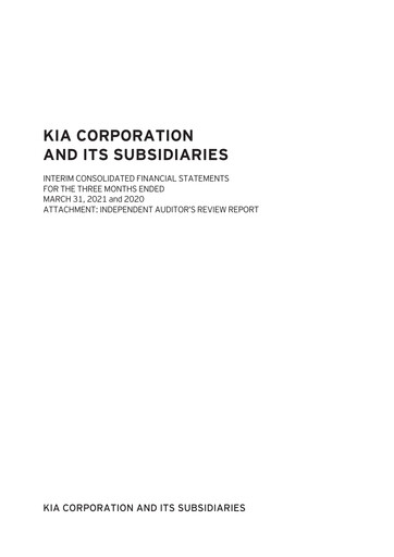 Vorschaubild Kia Quartalsbericht 2021-q1