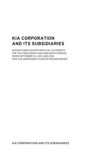 Vorschaubild Kia Quartalsbericht 2021-q3