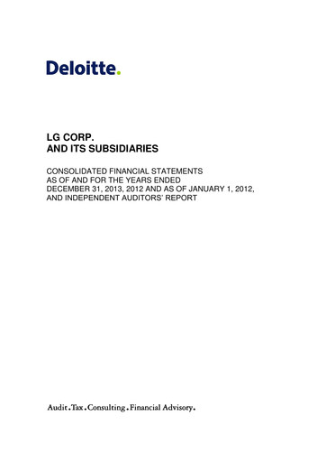 Thumbnail LG Corp
 Financial Statement 2013