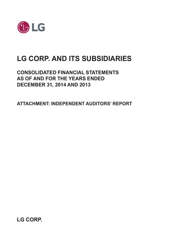 Thumbnail LG Corp
 Financial Statement 2014