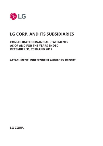 Thumbnail LG Corp
 Financial Statement 2018
