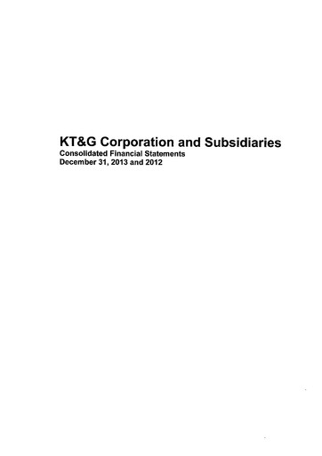 Thumbnail KT&G (Korea Tobacco) Financial Statement 2013