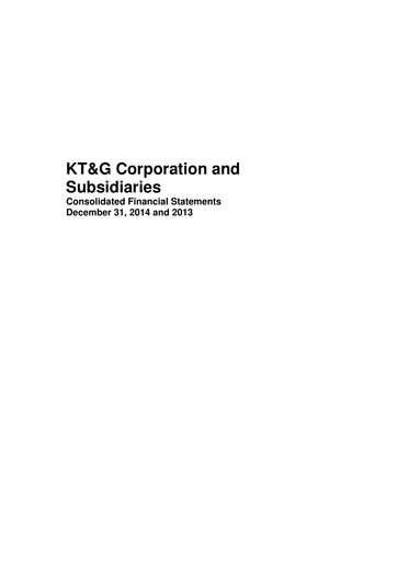 Thumbnail KT&G (Korea Tobacco) Financial Statement 2014